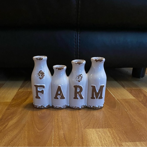 Accents Farm Milk Jug Glass Open Vase Farmhouse Decor Poshmark